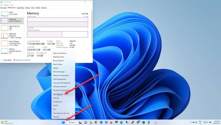 You can find out if you use all or most available RAM by opening Task Manager and looking at RAM usage under the performance tab. Right-click on the Start button and select ‘Task Manager’ to get there. If your RAM usage is close to or at 100% then it means your laptop will benefit from a memory RAM upgrade.